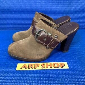 B.O.C DONIA Suede Leather Women`s Size 7- 38 Brown Heel Block CMG10